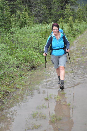 dank der guten Schuhe kein Problem, wenn es mal matschig ist