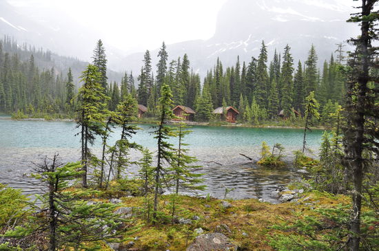 Am Lake o Hara kann man urige Hütten mieten, die allerdings sehr teuer sind. Es gibt nur ein paar wenige davon. Aber dafür hat man einen fantastischen Ausblick auf den See und die umliegende Berge. Man kann auch fast um den ganzen See wandern.