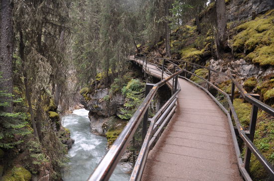 Auf diesen Stegen führt der Weg durch den Canyon.