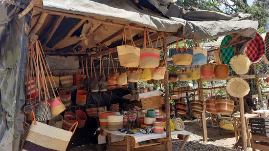 Stand am Straßenrand mitten in Nairobi