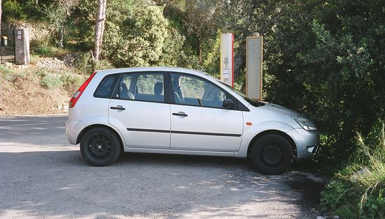 Mein kleines,aber feines Mietauto bringt mich überall hin