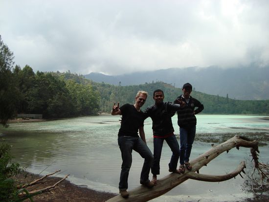 Man trifft immer Leute, die mit aufs Bild wollen 