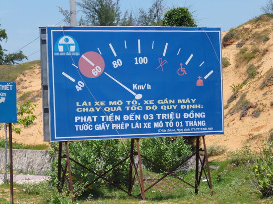 Man beachte die Symbolik der Icons zur jeweiligen Geschwindigkeit 