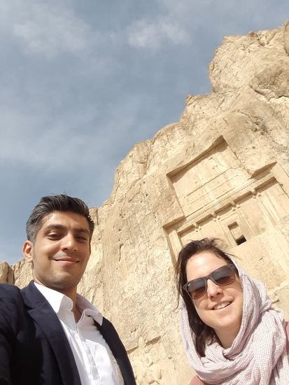 Selfie mit Peyman an den Felsgräbern