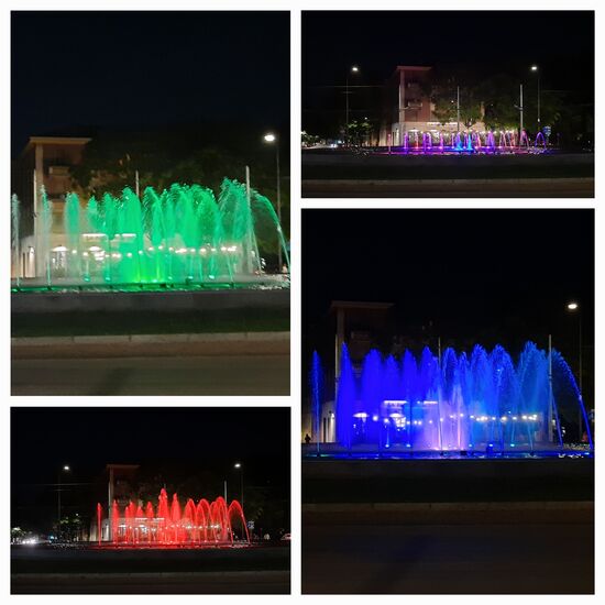 Fontana del Trianon bei Nacht