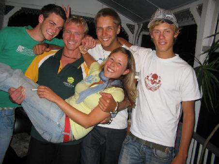Basi, Roland, 2 Schweden (Daniel & ?), und das Geburtstagskind Silvi