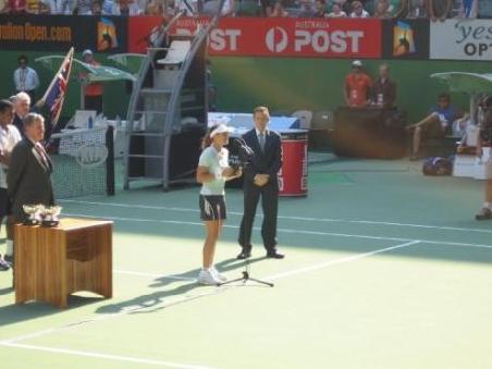 ...Martina Hingis bei ihrer.