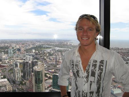 Melbourne vom Observation Tower, einen der hoechsten Tuerme der Welt