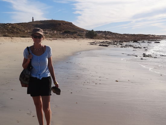 Der Strand neben unserem Campingplatz beim Leuchtturm.