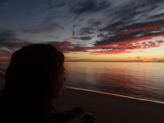 Sonnenuntergang und ein Bier in der Hand.... am Mesa Camp.