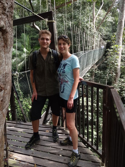 Remo und ich auf dem Canopy Walk. Nichts für Nicht-Schwindel-Freie!