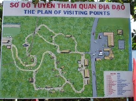 ...Lageplan der Cu Chi Tunnel...