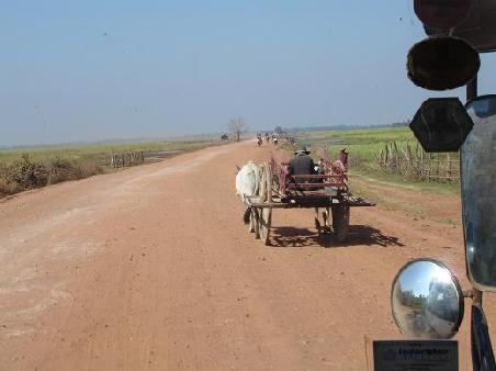 .... die Strasse von Siem Reap zur thailaendischen Grenze... ja, die sieht waehrend den ganzen 160km so aus!!