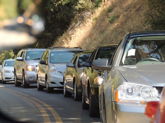 Warten in der Schlange, fast 1 Stunde