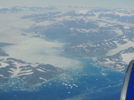 Blick auf die Ostküste Grönlands