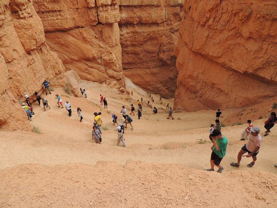 Kletterpartie ohne Ende, Abstieg am Sunset Point