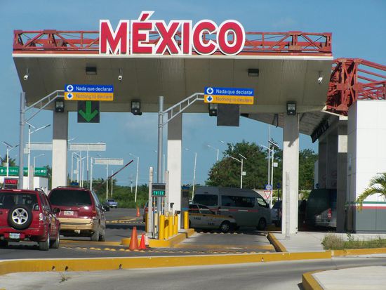 Die mexikanische Grenze ist erreicht.