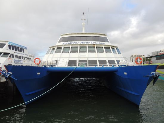 Damit fahren wir morgen 60km weit ins Great Barrier Reef