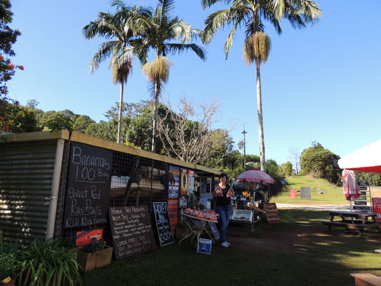 Kurze Rast an Buck´s Farm. Die Obst und Gemüsevorräte werden aufgefüllt.