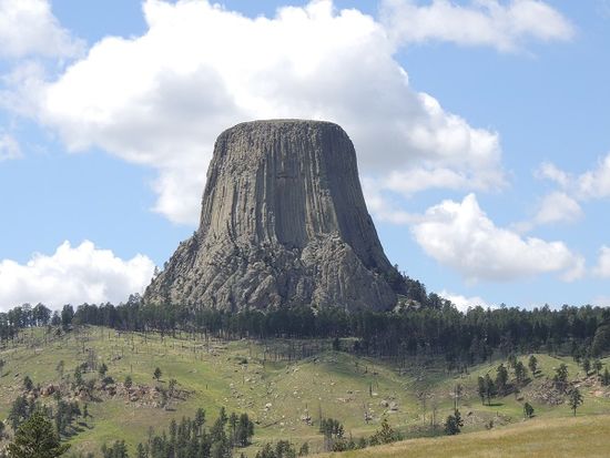 Devils Tower, der Drehort von Spielbergs " Die unheimliche Begegnung der Dritten Art"