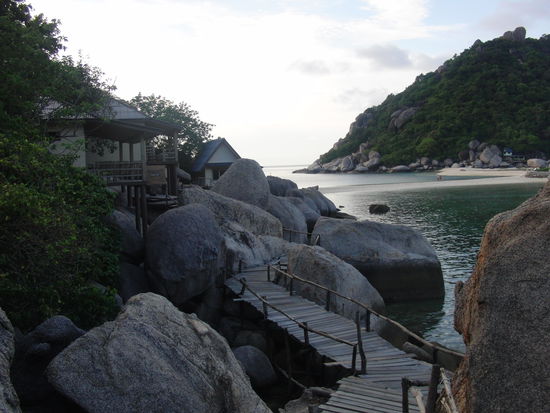 auf dem Weg zum Bungalow...