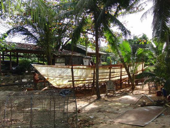 Eine thailändische Bootswerft