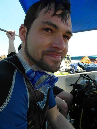 stolzer Sven - heute Nacht träumt er bestimmt vom Hai