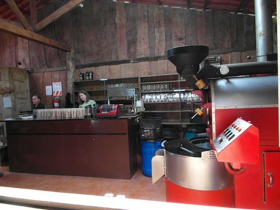 und hier wird geröstet