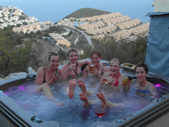 den fantastischen Tag lassen wir im Jacuzzi ausklingen
