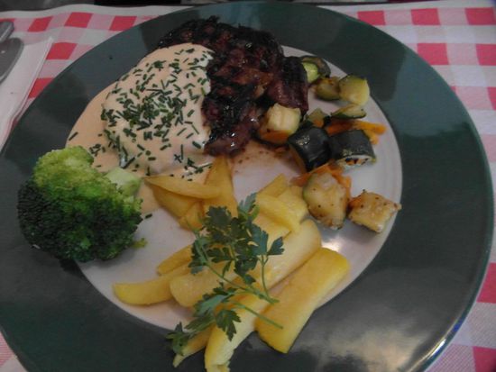 Rind mit Senf Sahne Sauce