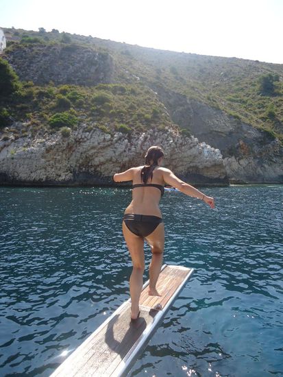 und rein geht's ins Meer