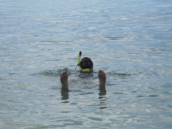 Tanja beim schnorcheln