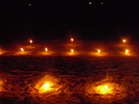 Am Abend in der Location am Strand