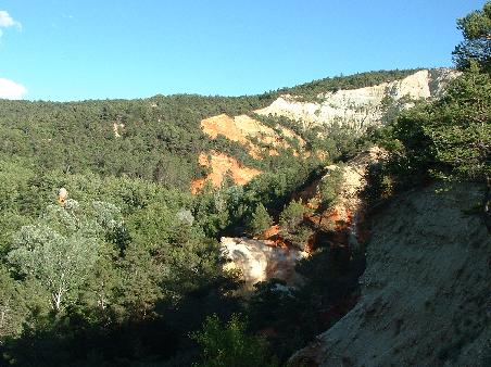 Blick vom Campingplatz in den Colorado Provencal