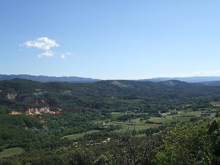 Blick von oben auf den Colorado Provencal