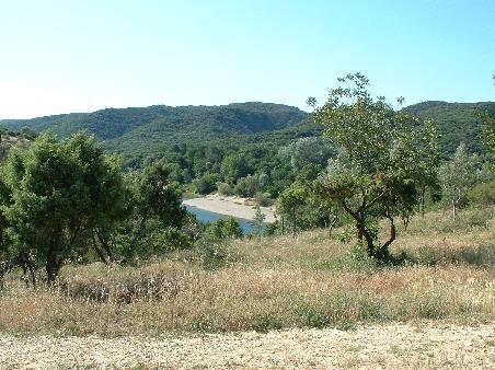 Blick vom "Camping Le Barralet" auf den Gardon