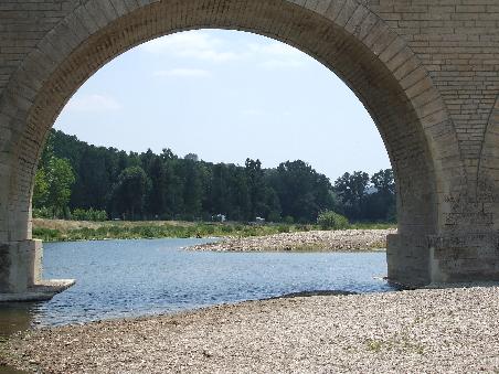 Blick auf den Campingplatz an der Ceze