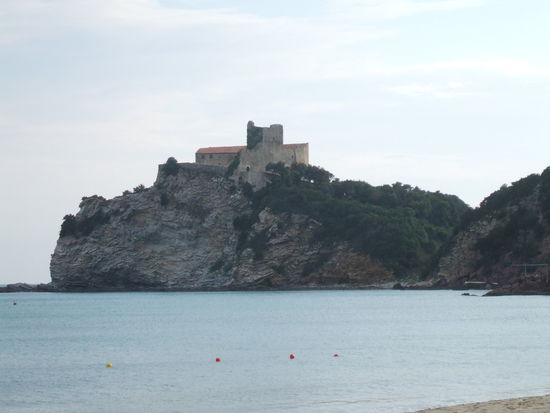 Blick vom Strand am Campingplatz