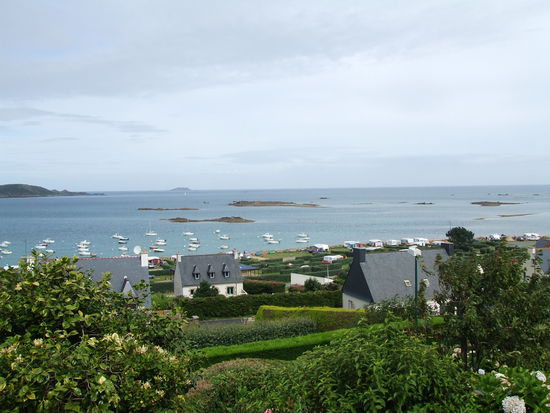 Blick von oben auf den Campingplatz