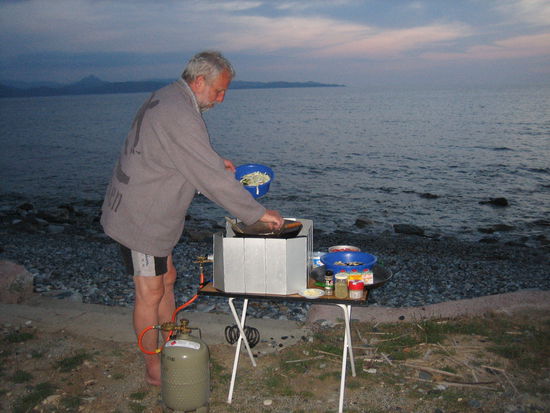 Kochen vor schöner Kulisse