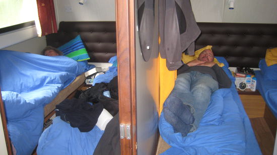 Die beiden Heckkabinen nebeneinander