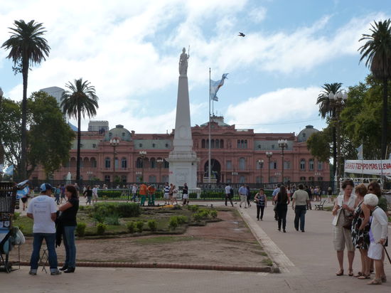 La Casa Rosada, der Praesidentenpalast auf dem Balkon hielt Evita ihren beruemten Auftritte