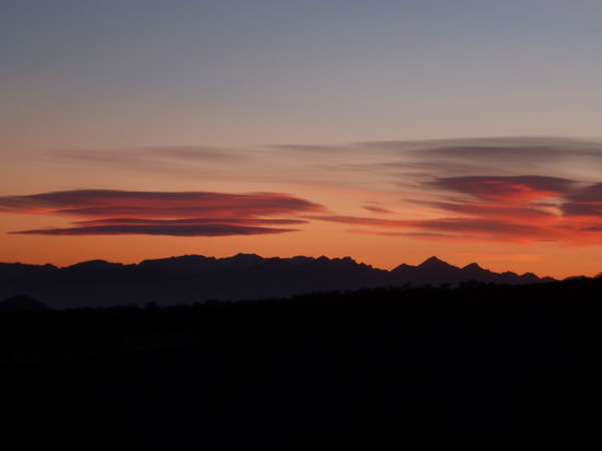 Der Sonnenaufgang bei unserer Wanderung