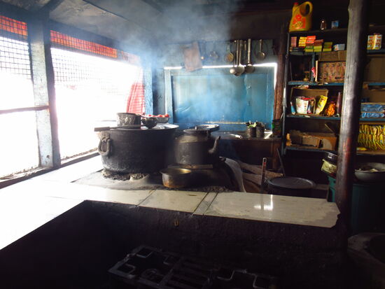 Die Küche unserer Unterkunft