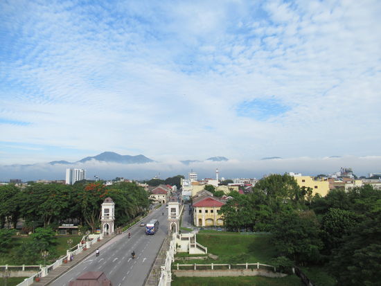 Die Aussicht von der Dachterrasse von meinem Hotel