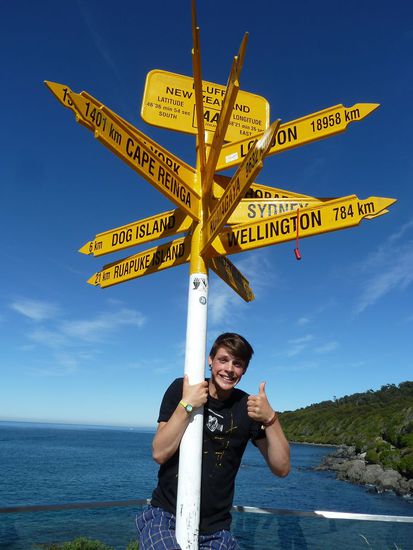 Stirling Point (gschnialt - 7. Versuch - maessiger Landwind - Distanz: ca. 4-5m)