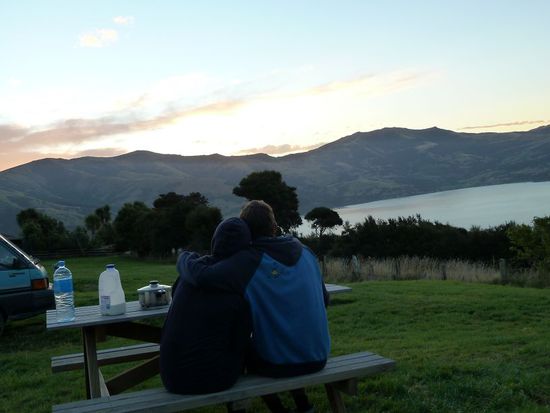 Die Aussicht von unserem Campingplatz.
