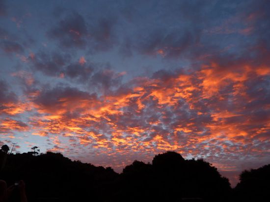 Ein traumhafter Sonnenuntergang in Raglan.