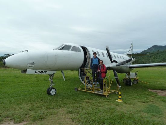 Heimflug mit Amaszonas. Kleinste Maschine ueberhaupt