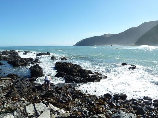 Ganz klein kann man sogar die Suedinsel im Hintergrund erkennen